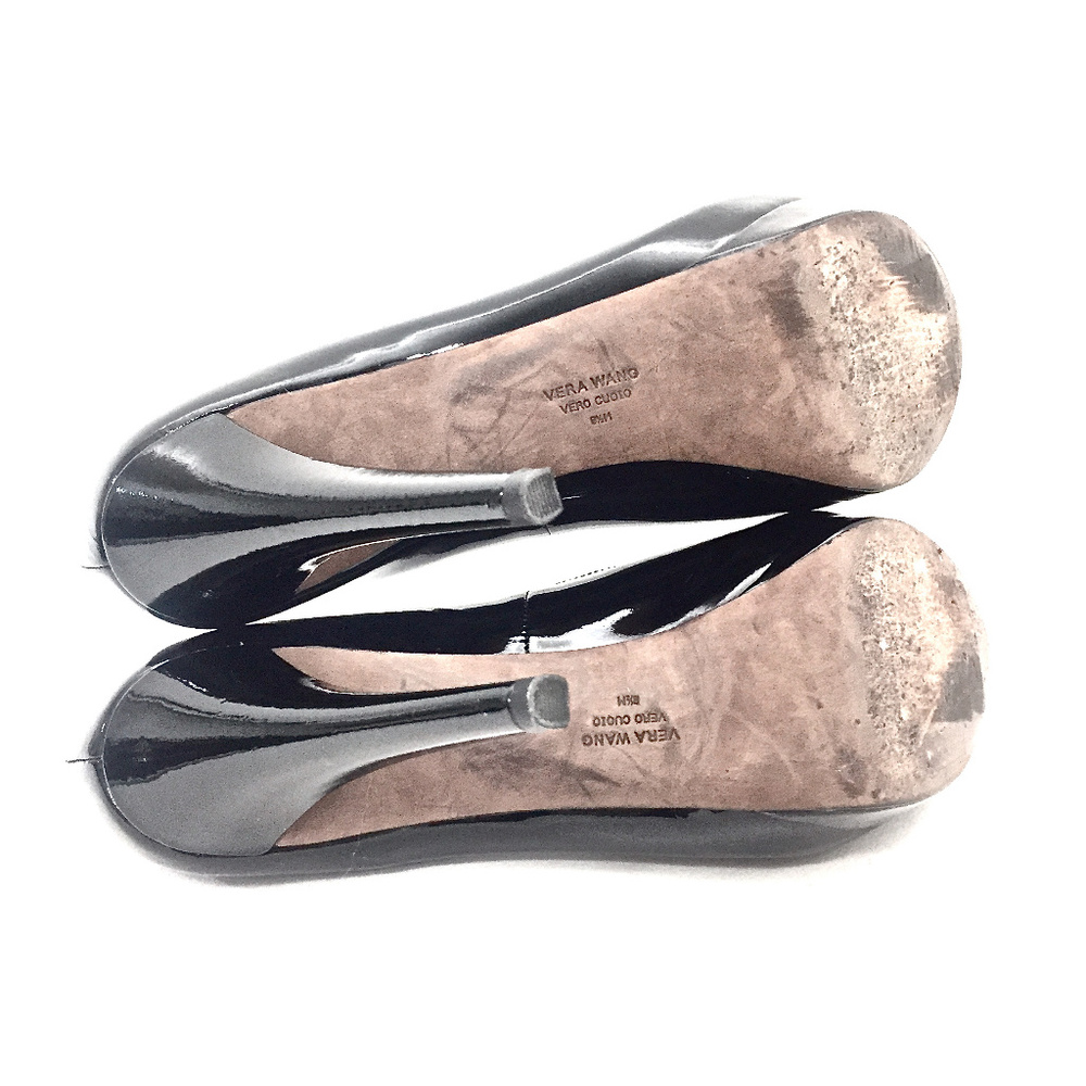 🌹VERA WANG COLLECTION Black Patent Platforms Sz 8.5 🌹 - Picture 8 of 8